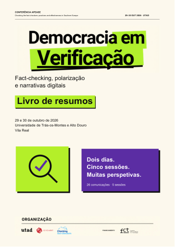 Capa do Livro de resumos — Português